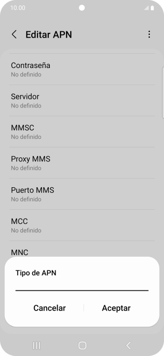 Introduce default y pulsa Aceptar. Introduce default y pulsa Aceptar.