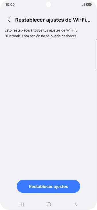 Pulsa Restablecer ajustes. Pulsa Restablecer ajustes.