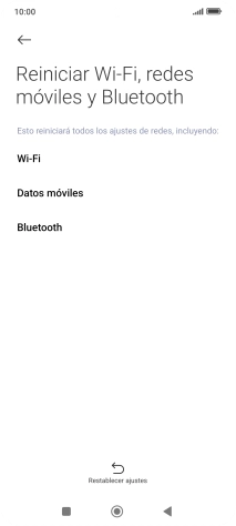 Pulsa Restablecer ajustes. Pulsa Restablecer ajustes.