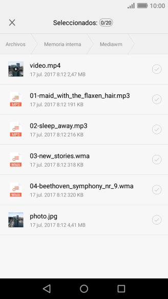 Pulsa el archivo deseado. Pulsa el archivo deseado.