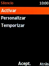 Selecciona Activar para activar el modo silencioso. Selecciona Activar para activar el modo silencioso.