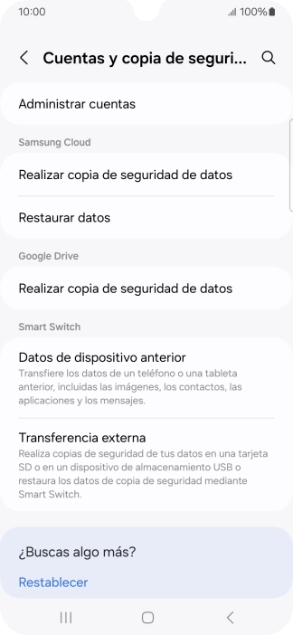 Pulsa Administrar cuentas. Pulsa Administrar cuentas.