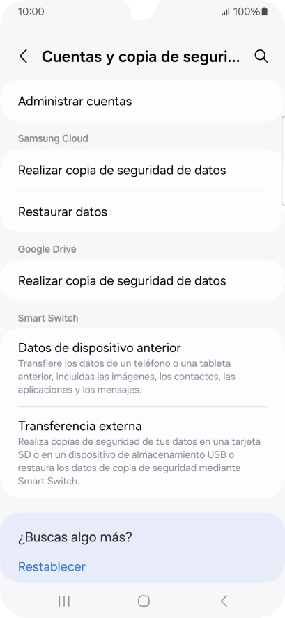 Pulsa Administrar cuentas. Pulsa Administrar cuentas.