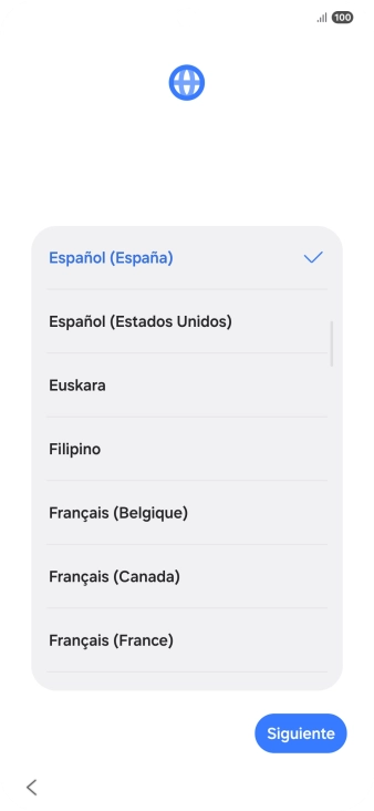 Pulsa el idioma deseado. Pulsa el idioma deseado.
