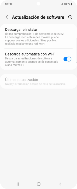 Pulsa Descargar e instalar. Si hay una versión de software nueva disponible, aparecerá ahora en la pantalla. Sigue las indicaciones de la pantalla para actualizar el software del teléfono. Pulsa Descargar e instalar. Si hay una versión de software nueva disponible, aparecerá ahora en la pantalla. Sigue las indicaciones de la pantalla para actualizar el software del teléfono.