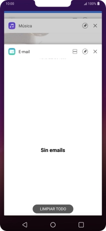 Para cerrar una sola aplicación en ejecución, desliza el dedo hacia la derecha sobre la aplicación deseada. Para cerrar una sola aplicación en ejecución, desliza el dedo hacia la derecha sobre la aplicación deseada.