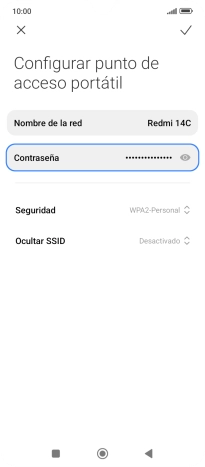 Pulsa Nombre de la red e introduce el nombre deseado de la conexión wifi Pulsa Nombre de la red e introduce el nombre deseado de la conexión wifi