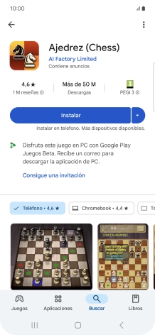 Pulsa Instalar y sigue las indicaciones de la pantalla para instalar la app. Pulsa Instalar y sigue las indicaciones de la pantalla para instalar la app.
