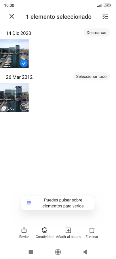 Pulsa el icono de seleccionar todo. Pulsa el icono de seleccionar todo.