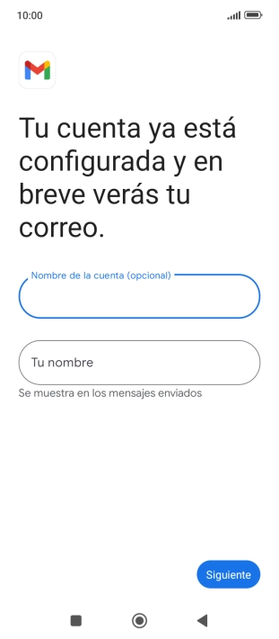 Pulsa Tu nombre e introduce el nombre del remitente. Pulsa Tu nombre e introduce el nombre del remitente.