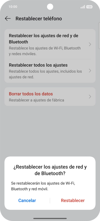 Pulsa Restablecer. Pulsa Restablecer.