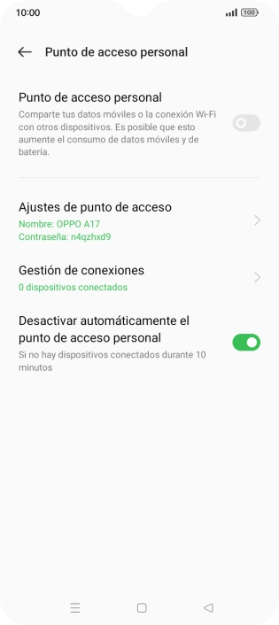 Pulsa Ajustes de punto de acceso. Pulsa Ajustes de punto de acceso.