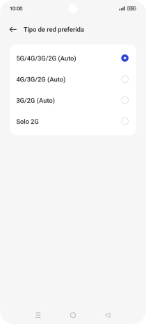 Pulsa el tipo de red deseado. Pulsa el tipo de red deseado.