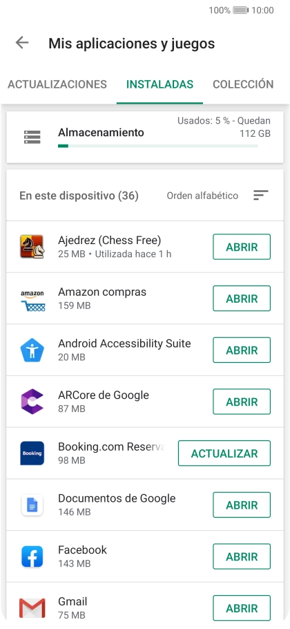 Pulsa la app deseada. Pulsa la app deseada.