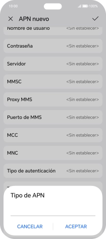 Introduce default y pulsa ACEPTAR. Introduce default y pulsa ACEPTAR.