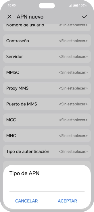 Introduce default y pulsa ACEPTAR. Introduce default y pulsa ACEPTAR.