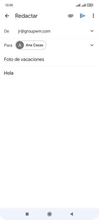 Pulsa el icono de anexos. Pulsa el icono de anexos.