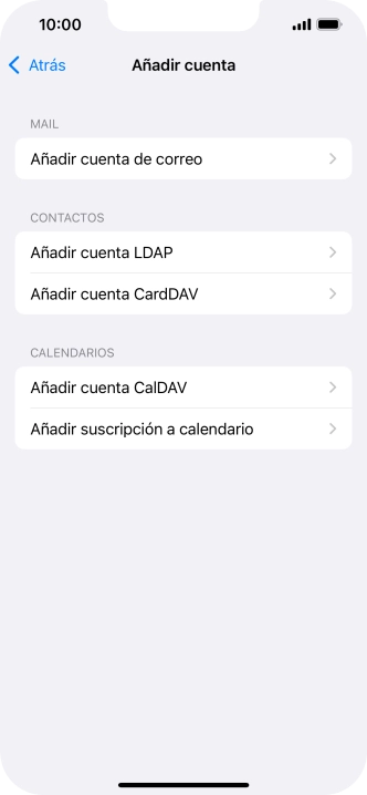 Pulsa Añadir cuenta de correo. Pulsa Añadir cuenta de correo.