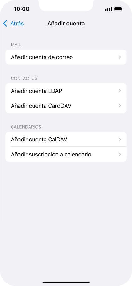 Pulsa Añadir cuenta de correo. Pulsa Añadir cuenta de correo.