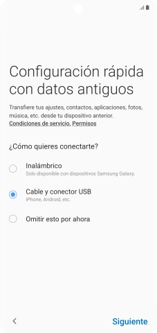 Pulsa Siguiente y sigue las indicaciones de la pantalla para transferir el contenido. Pulsa Siguiente y sigue las indicaciones de la pantalla para transferir el contenido.
