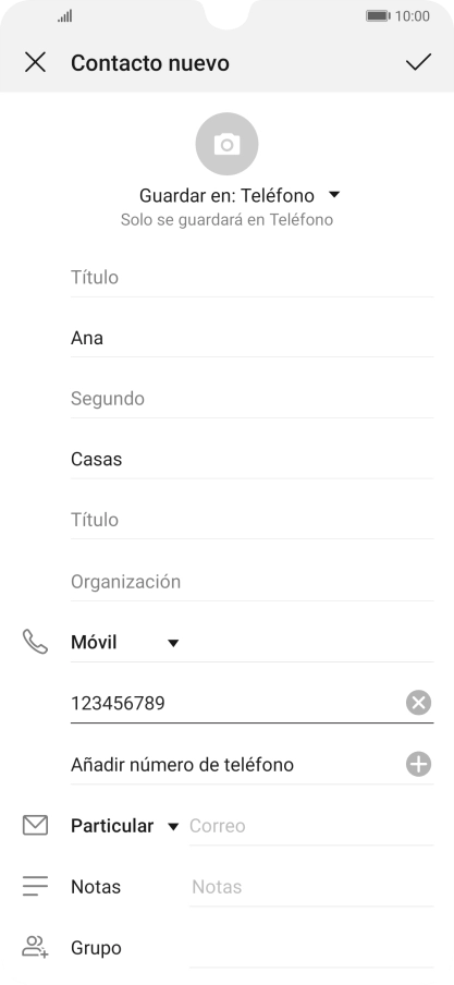 Pulsa el icono de aceptar. Pulsa el icono de aceptar.