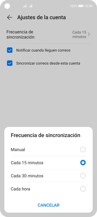 Pulsa el ajuste deseado. Pulsa el ajuste deseado.