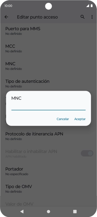 Introduce 01 y pulsa Aceptar. Introduce 01 y pulsa Aceptar.