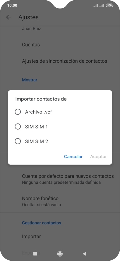 Pulsa la tarjeta SIM deseada. Pulsa la tarjeta SIM deseada.
