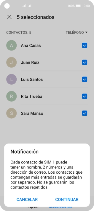 Pulsa CONTINUAR. Pulsa CONTINUAR.