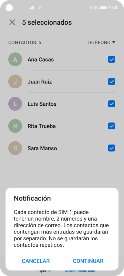 Pulsa CONTINUAR. Pulsa CONTINUAR.