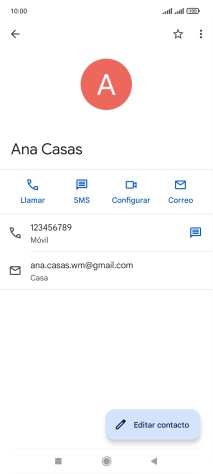 Pulsa el número de teléfono deseado. Pulsa el número de teléfono deseado.