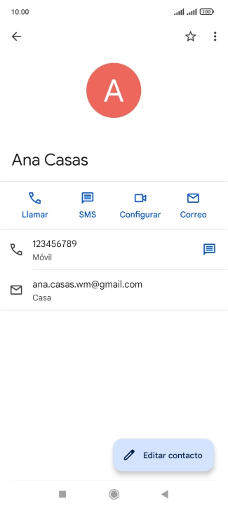 Pulsa el número de teléfono deseado. Pulsa el número de teléfono deseado.