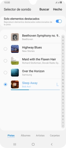 Al encontrar un timbre de llamada de tu gusto, pulsa Hecho. Al encontrar un timbre de llamada de tu gusto, pulsa Hecho.