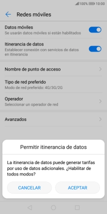 Si activas la función, pulsa ACEPTAR. Si activas la función, pulsa ACEPTAR.