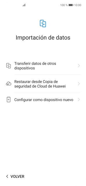 Puedes transferir el contenido de otro teléfono cuando activas tu teléfono por primera vez y cuando lo has restablecido. Cuando aparezca en la pantalla del teléfono esta imagen, ya está listo para la transmisión del contenido del otro teléfono. Puedes transferir el contenido de otro teléfono cuando activas tu teléfono por primera vez y cuando lo has restablecido. Cuando aparezca en la pantalla del teléfono esta imagen, ya está listo para la transmisión del contenido del otro teléfono.