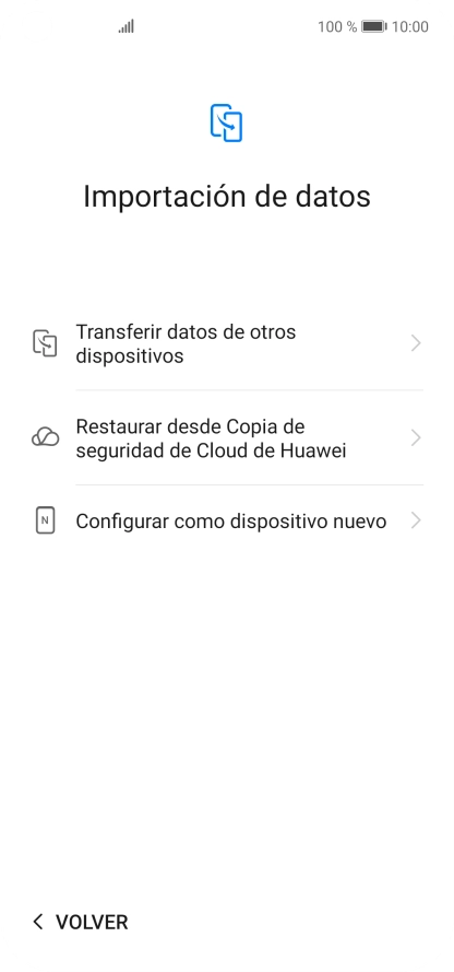 Puedes transferir el contenido de otro teléfono cuando activas tu teléfono por primera vez y cuando lo has restablecido. Cuando aparezca en la pantalla del teléfono esta imagen, ya está listo para la transmisión del contenido del otro teléfono. Puedes transferir el contenido de otro teléfono cuando activas tu teléfono por primera vez y cuando lo has restablecido. Cuando aparezca en la pantalla del teléfono esta imagen, ya está listo para la transmisión del contenido del otro teléfono.