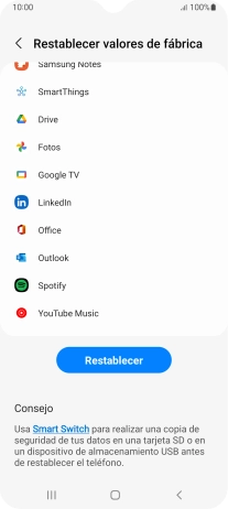 Pulsa Restablecer. Pulsa Restablecer.