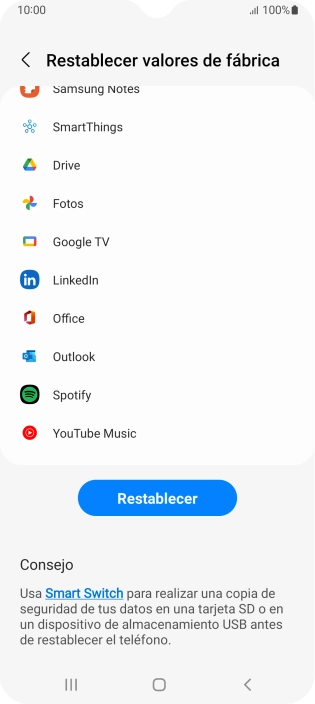 Pulsa Restablecer. Pulsa Restablecer.