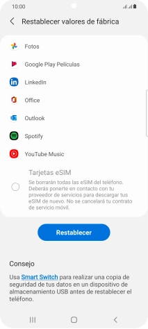 Pulsa Restablecer. Pulsa Restablecer.
