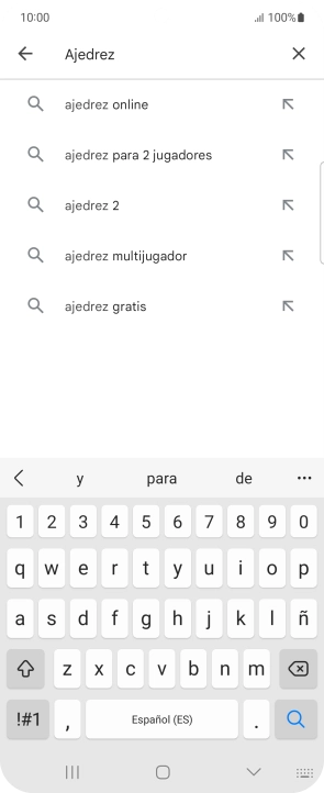 Introduce el nombre del tema o de la app y pulsa el icono de búsqueda. Introduce el nombre del tema o de la app y pulsa el icono de búsqueda.