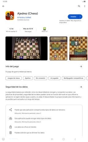 Pulsa Instalar y sigue las indicaciones de la pantalla para instalar la app. Pulsa Instalar y sigue las indicaciones de la pantalla para instalar la app.