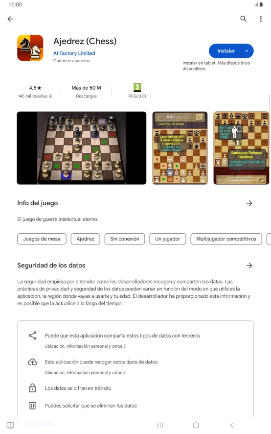 Pulsa Instalar y sigue las indicaciones de la pantalla para instalar la app. Pulsa Instalar y sigue las indicaciones de la pantalla para instalar la app.