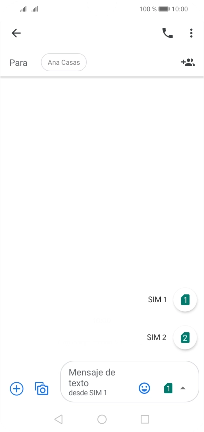 Pulsa la tarjeta SIM deseada. Pulsa la tarjeta SIM deseada.