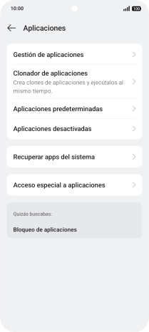 Pulsa Gestión de aplicaciones. Pulsa Gestión de aplicaciones.