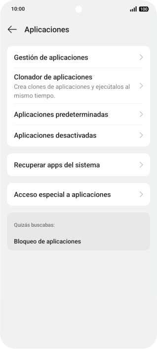 Pulsa Gestión de aplicaciones. Pulsa Gestión de aplicaciones.