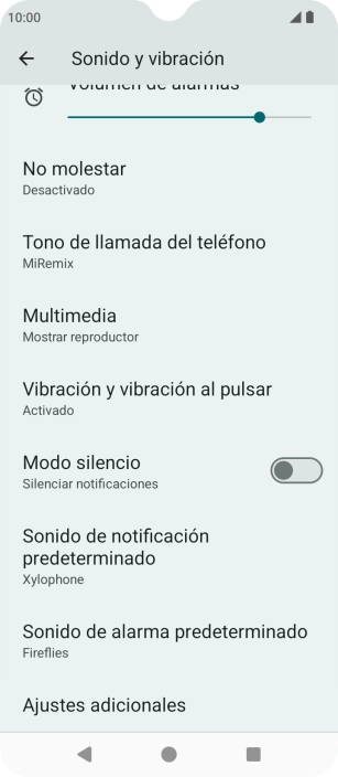 Pulsa Tono de llamada del teléfono. Pulsa Tono de llamada del teléfono.