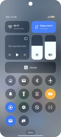 Desliza el dedo hacia arriba desde la parte inferior de la pantalla para terminar y volver a la pantalla de inicio. Desliza el dedo hacia arriba desde la parte inferior de la pantalla para terminar y volver a la pantalla de inicio.