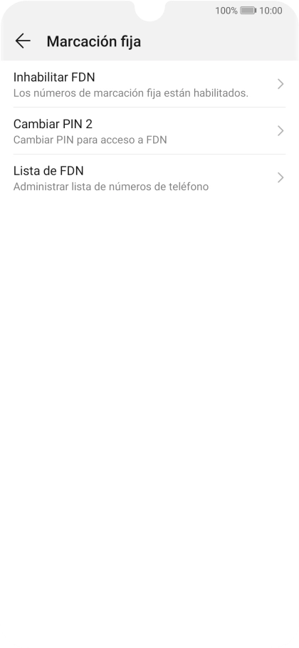 Pulsa Inhabilitar FDN. Pulsa Inhabilitar FDN.