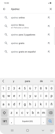 Introduce el nombre del tema o de la app y pulsa el icono de búsqueda. Introduce el nombre del tema o de la app y pulsa el icono de búsqueda.