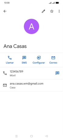 Pulsa el número de teléfono deseado. Pulsa el número de teléfono deseado.